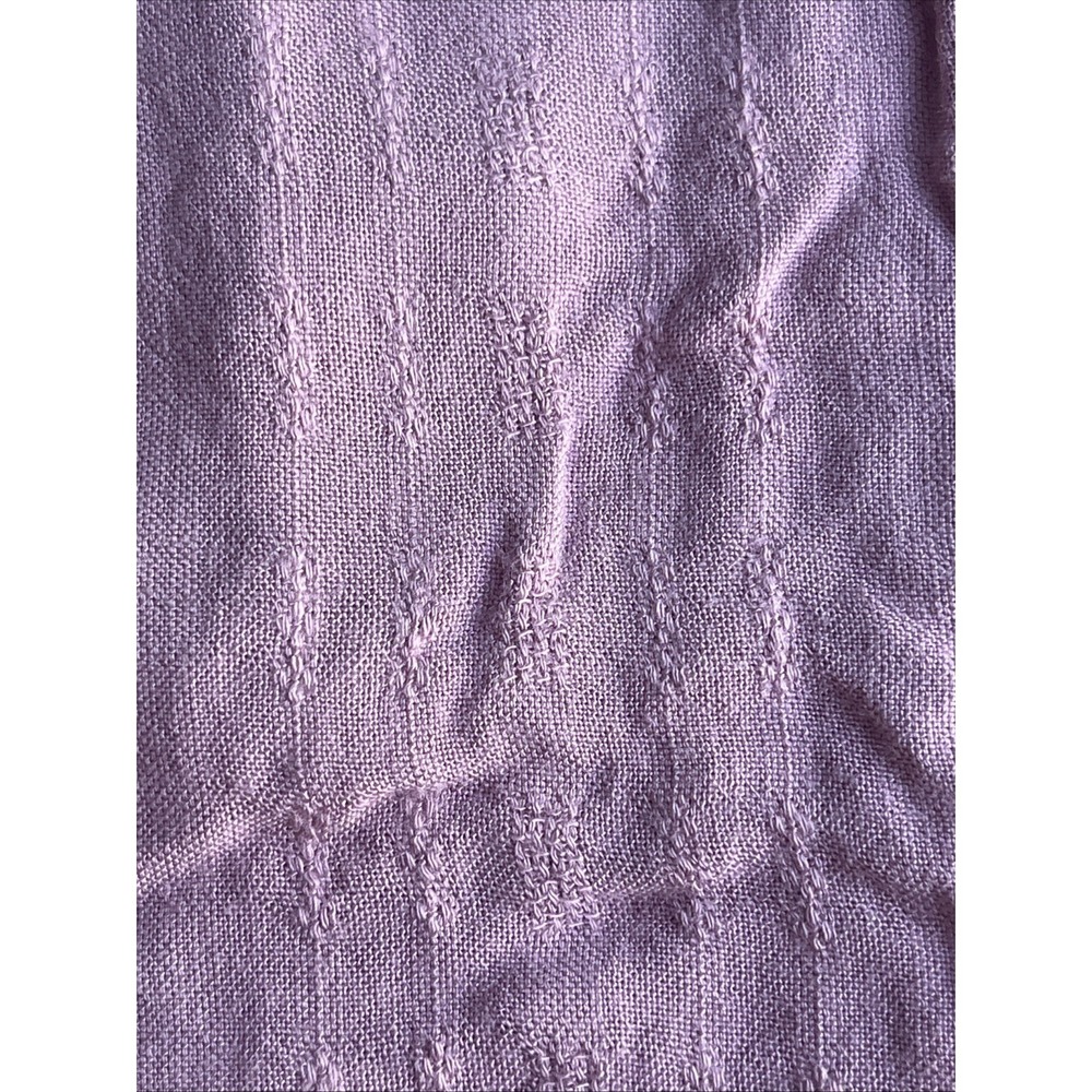 Knox Rose Crinkle Gauze Top Size Small Purple Lilac Lace Tassels Boho Hippie - Picture 9 of 12